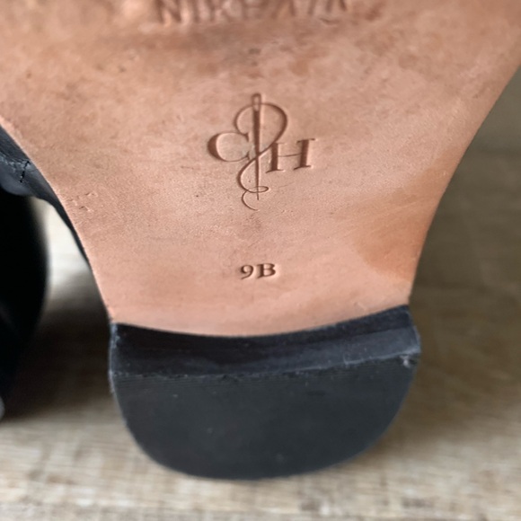 Cole Haan NikeAir Tall Knee High Riding Black Brown Leather Boots Women’s 9B - Picture 3 of 16